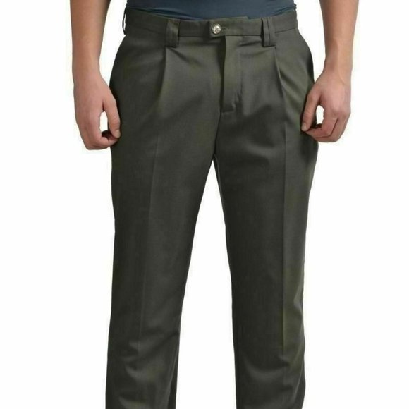 Versace Versus Men's Olive Green Wool Dress Pants - Picture 1 of 5